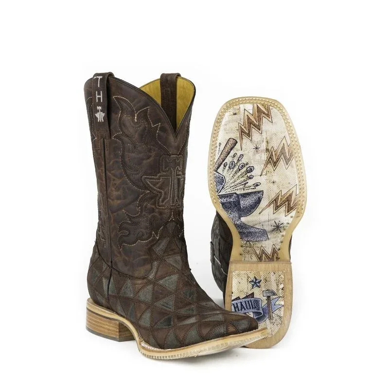 Tin Haul Mens Triangles Square Toe Boots - Image 2