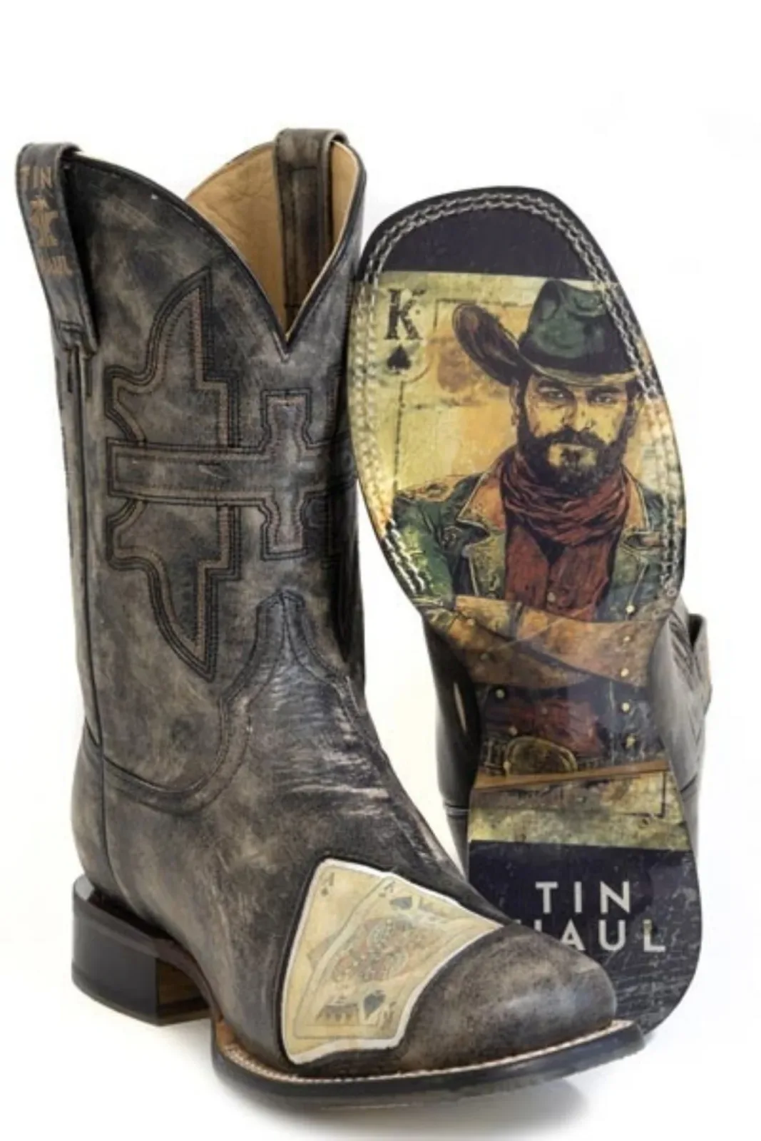 Tin Haul Mens Twenty-One Square Toe Boots