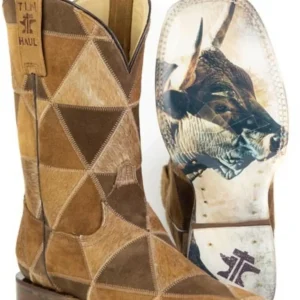 Tin Haul Mens Wild Bull Square Toe Boots