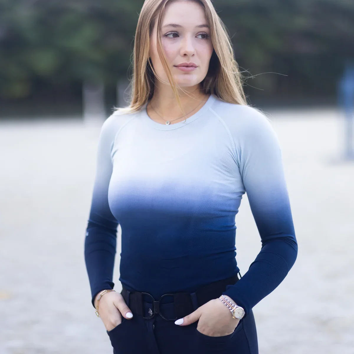 TKEQ Ladies’ Kennedy Seamless Long Sleeve Top 2.0 - Image 2
