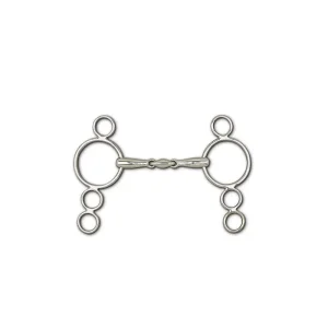 Toklat 3-Piece Snaffle 4-Ring Continental Gag 5