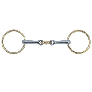 Toklat Brass Loose Ring 3-Piece Bean Snaffle Bit 5