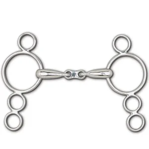 Toklat Hollow Mouth French Snaffle 4-Ring Gag 5