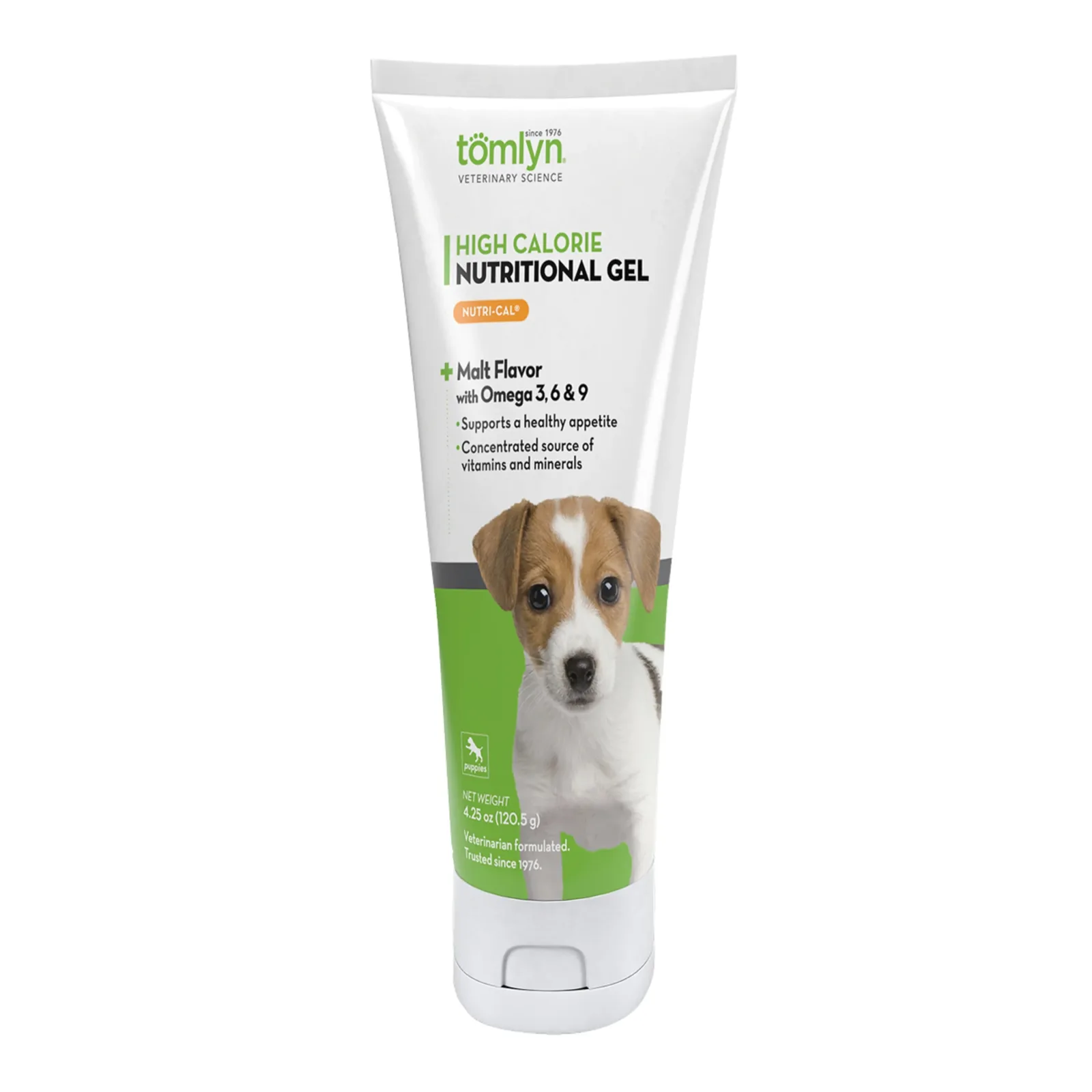 Tomlyn Nutri-Cal Puppy Malt-Flavored High-Calorie Nutritional Gel for Puppies, Helps Support a Healthy Appetite for Puppies Providing extra Calories, Vitamins, and Minerals in a Tasty Supplement, 4.25oz.