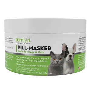 Tomlyn Pill Masker Bacon Flavor Paste for Dogs and Cats, Helps Hide the Taste and Smell of Capsules, Wafers, Tablets, and Liquid Drops, over 50 Servings Per Container