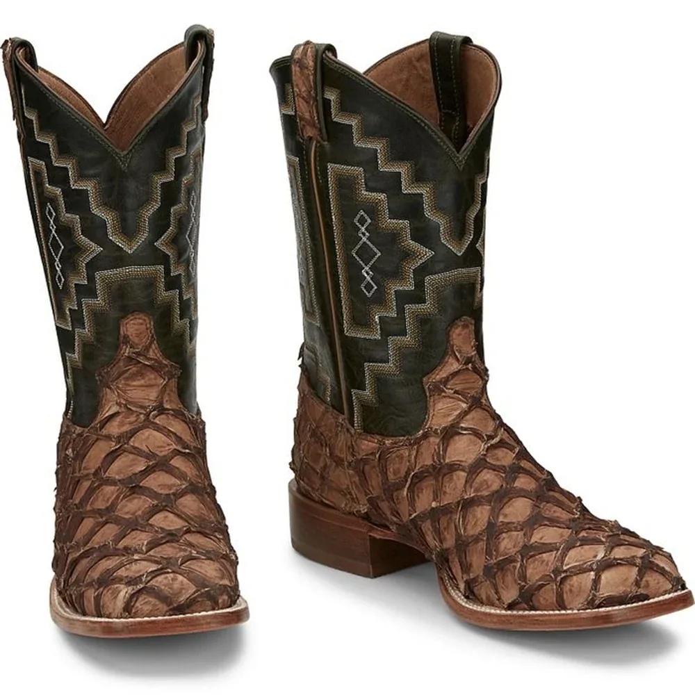 Tony Lama Mens Leviathan 11" Pirarucu Boots - Image 2