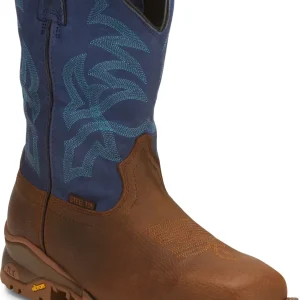 Tony Lama Mens Roustabout 11" Steel Toe Waterproof Work Boots