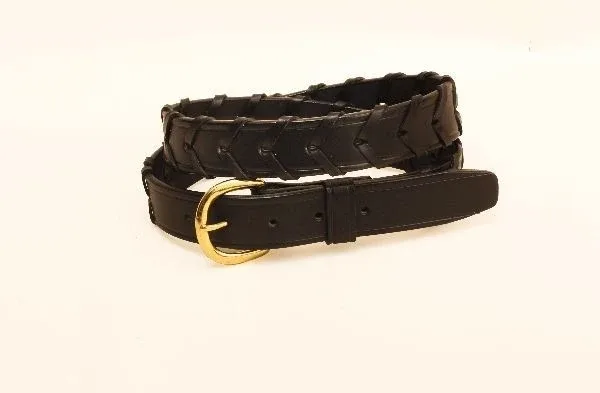 Tory 1 1/4In Laced Belt 28 Bk/Gry