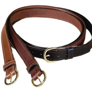 Tory Leather Stitched Leather Belt 30 Black