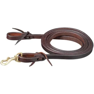 Tough 1 1/2in Pony Harness Leather Roping Rein 6ft