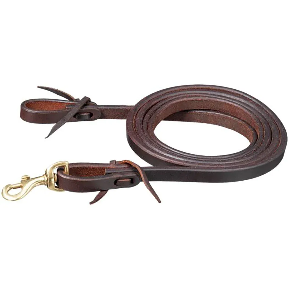 Tough 1 1/2in Pony Harness Leather Roping Rein 6ft