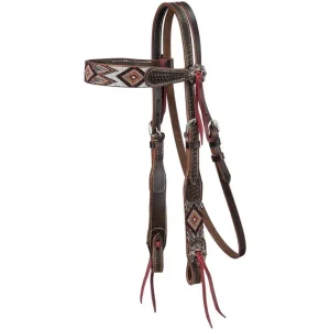 Tough 1 Beaded Earth Tone Browband Headstall