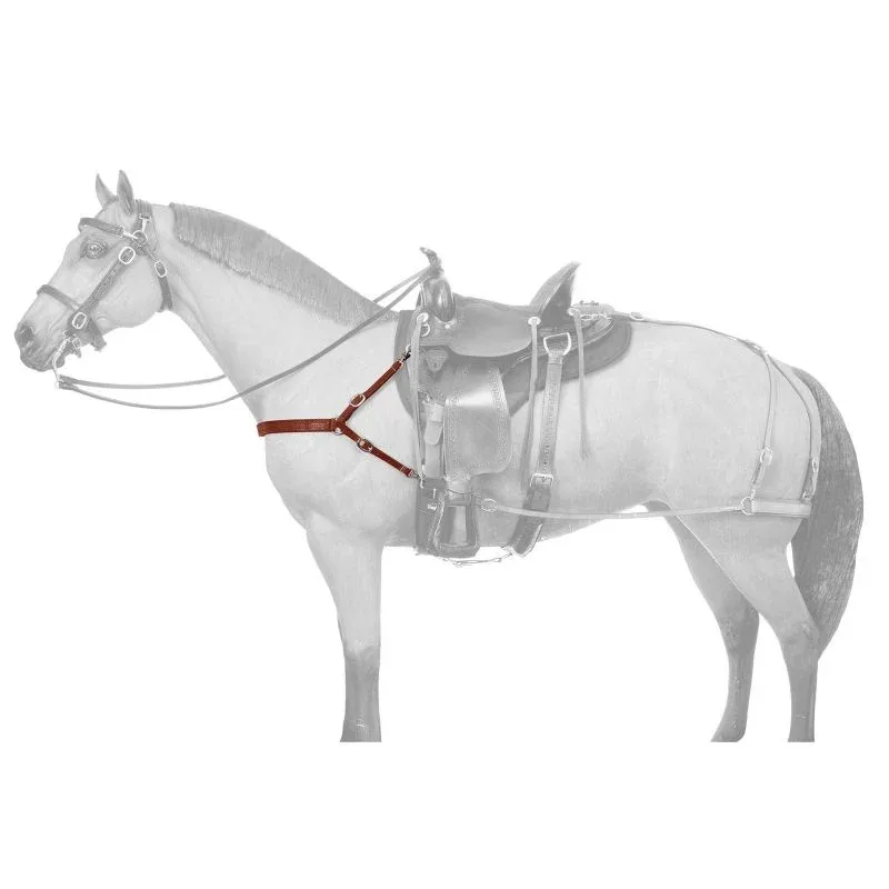Tough1 Leather Mule 4 Point Breast Collar