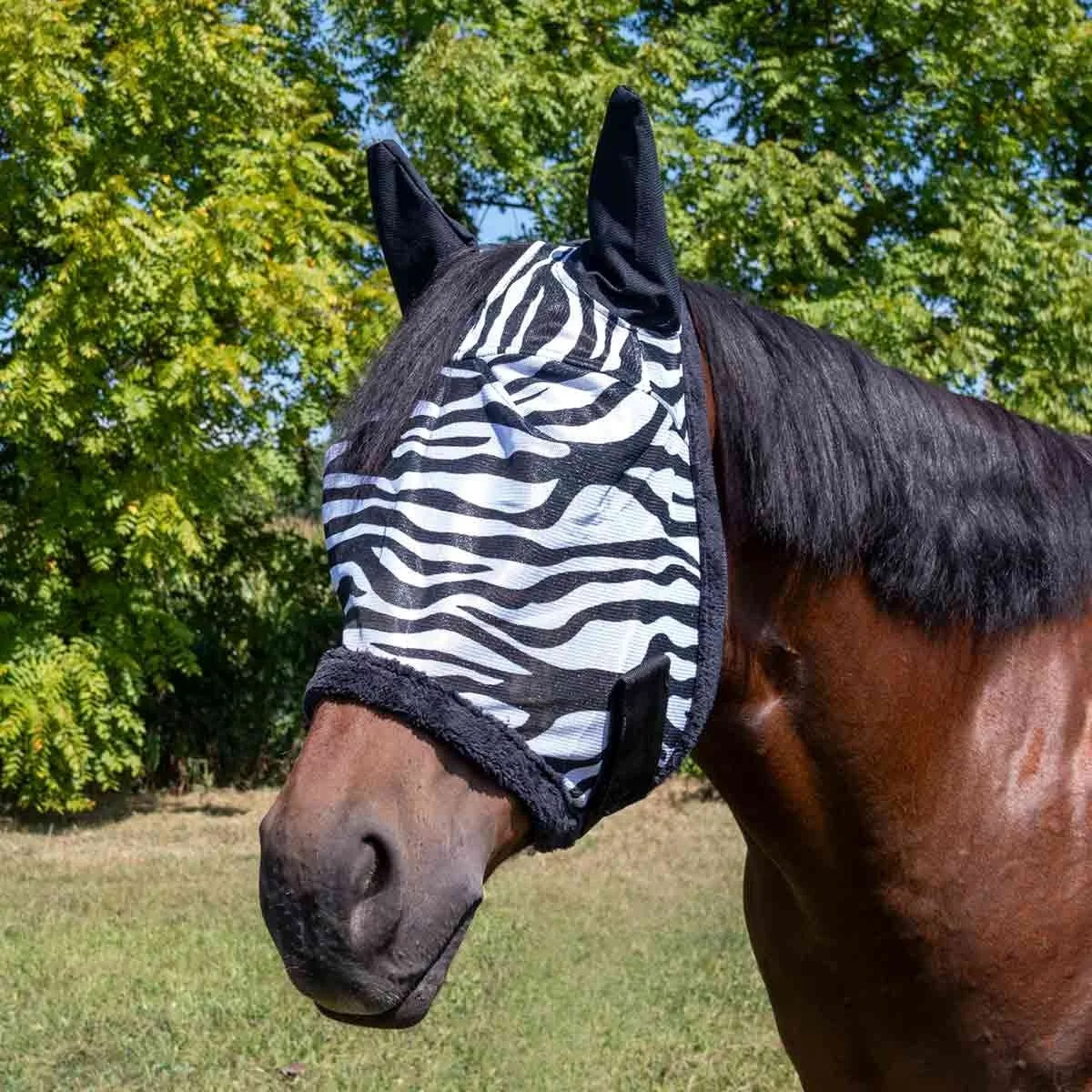 Tough1 Zebra Mesh Fly Mask - Image 2