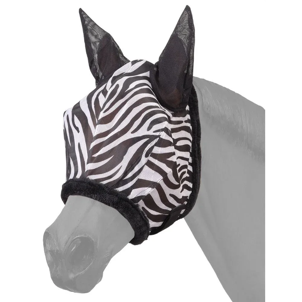 Tough1 Zebra Mesh Fly Mask