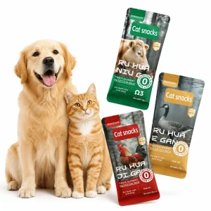Trace Element Nutrition Pack for Cats & Dogs – Premium Meat Treats with Krill Oil & Fish Oil