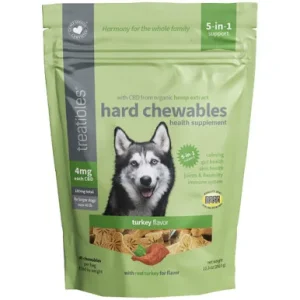 Treatibles Calm Full Spectrum Hemp Oil Hard Chews for Large Dogs