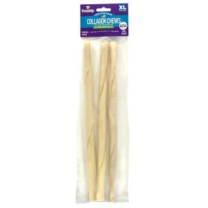 Treatly Collagen Chew Twist Rolls Dog Treats Natural X-Large, 3 pk