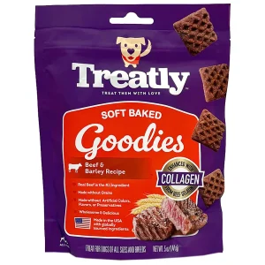 Treatly Soft Baked Goodies Dog Treats Beef & Barley 5 oz