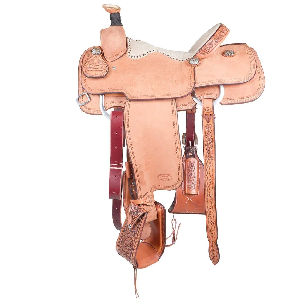 Trent Ward 14.5in Roughout with Tan suede Seat Team Roper - Image 2