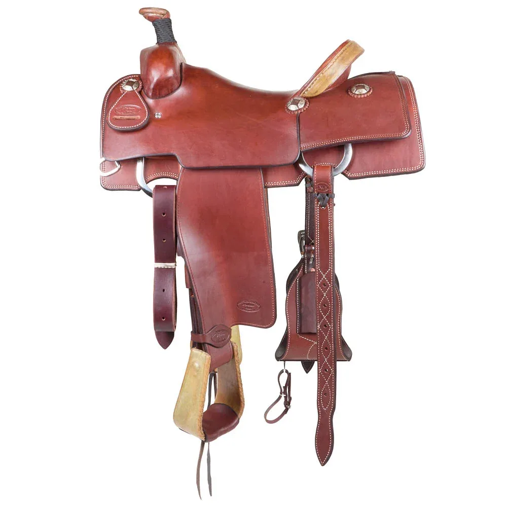 Trent Ward 15in Mahogany Slick out with Rawhide Cantle Team Roper - Image 2