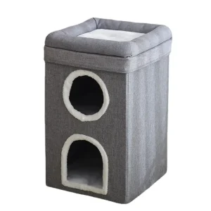 Triple-Tier Cat Condo - All-Season Foldable Pet Bed