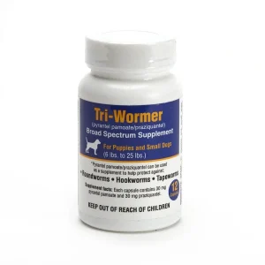 TriWormer Small Dog Under 25, 2-Count