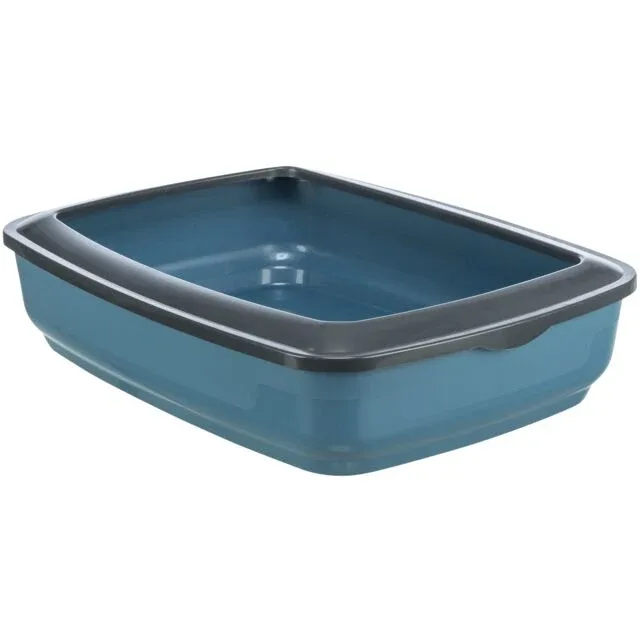 Trixie Brisko Litter Tray with Rim for Cats (Blue) - Image 2