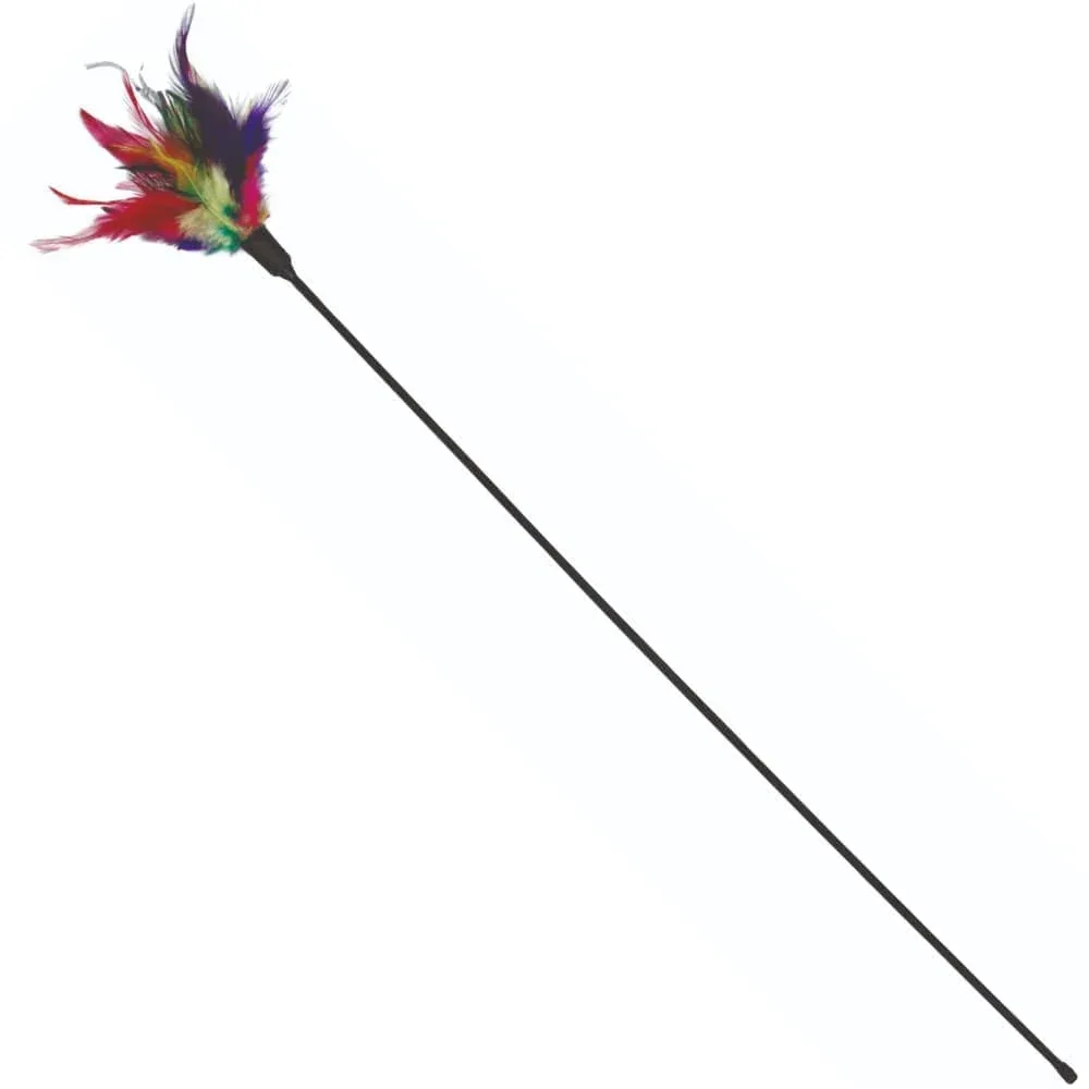 Trixie Playing Rod with Feathers and Leather Straps Toy for Cats Combo - Image 2