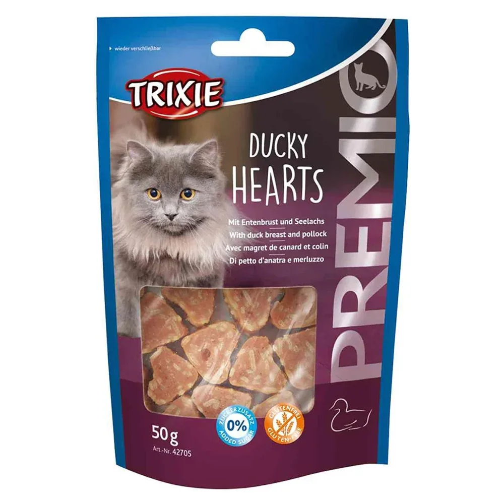 Trixie Premio Ducky Hearts & Kittos Purr fect Lamb Filet Bites Cat Treats - Image 2