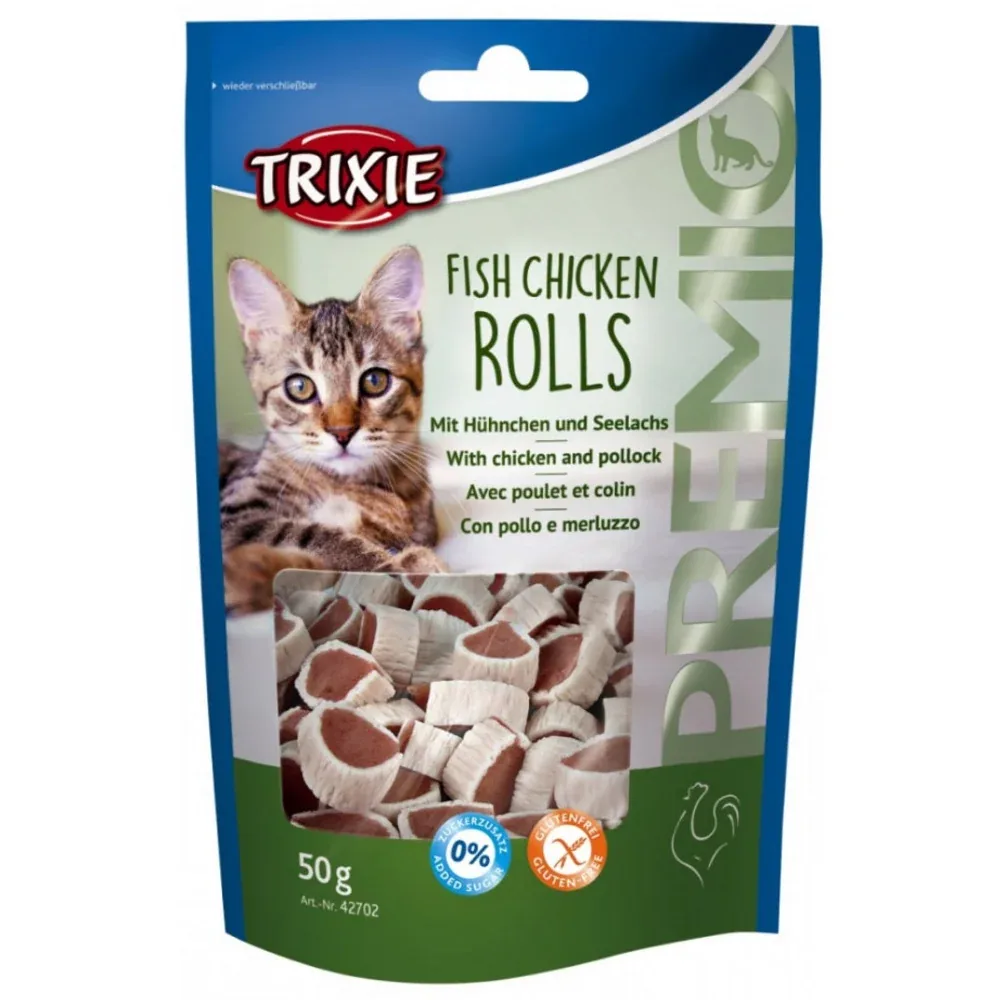 Trixie Premio Fish and Chicken Rolls & Kittos Purr fect Tuna Mini Sticks Cat Treats - Image 2