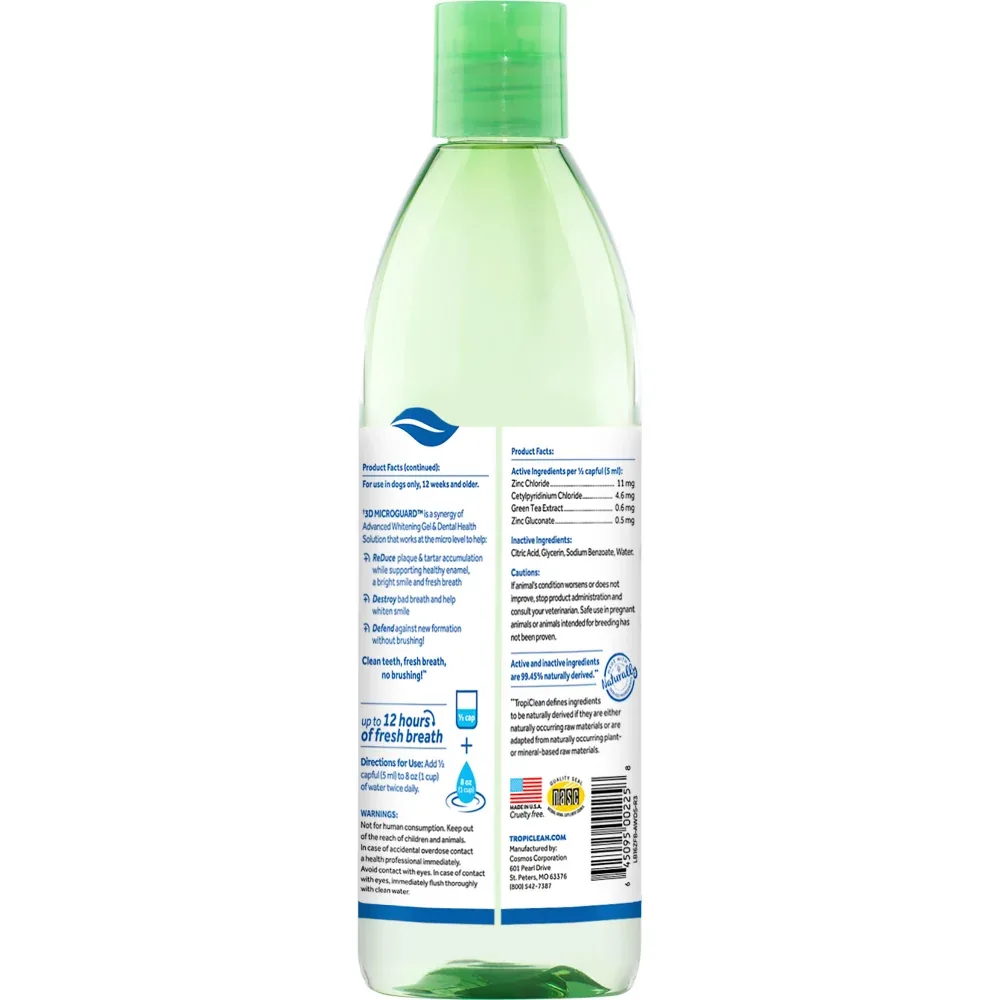 Tropiclean Advanced Whitening Oral Care Water Additive for Dogs - Image 2