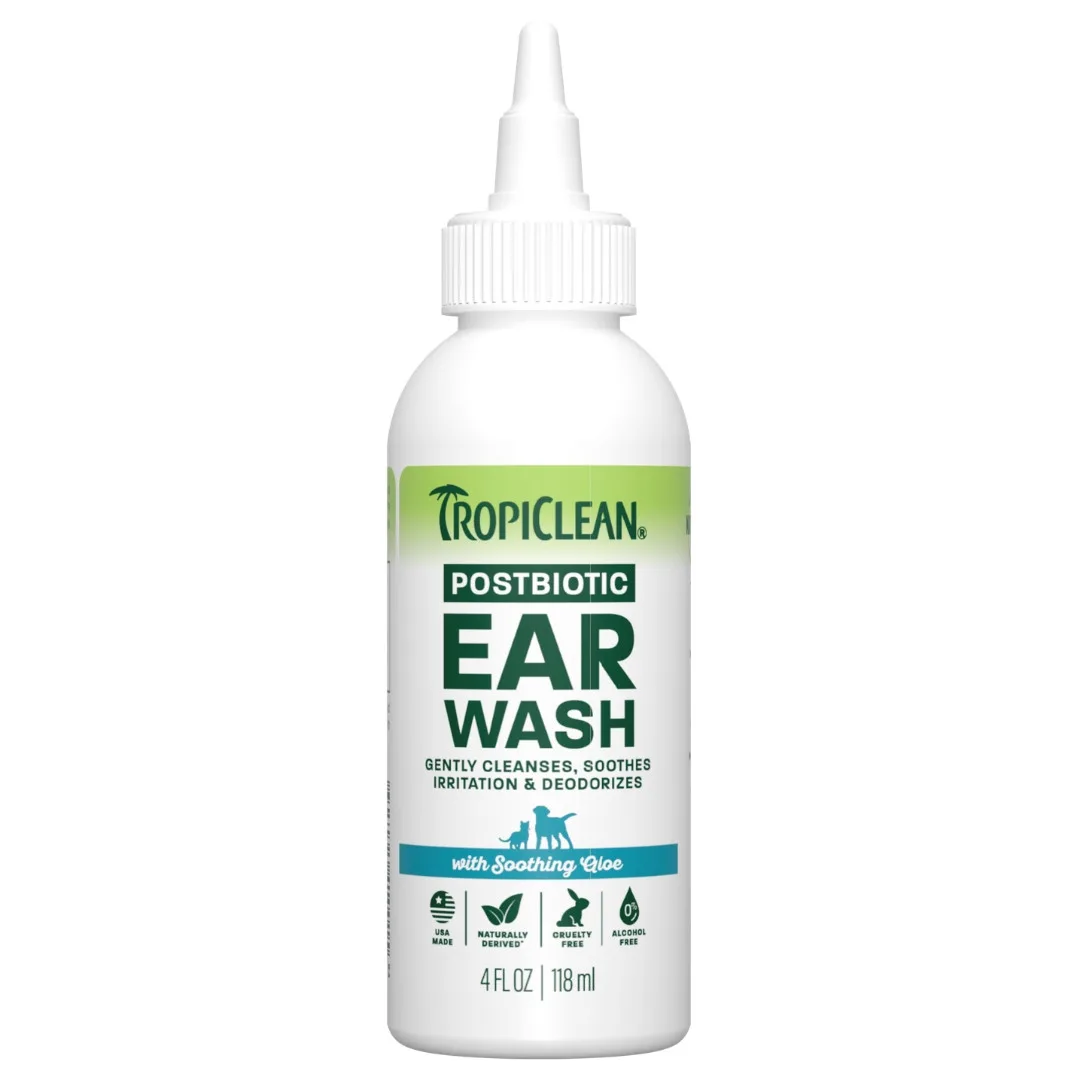 Tropiclean Alcohol Free Postbiotic Ear Wash, 4 oz
