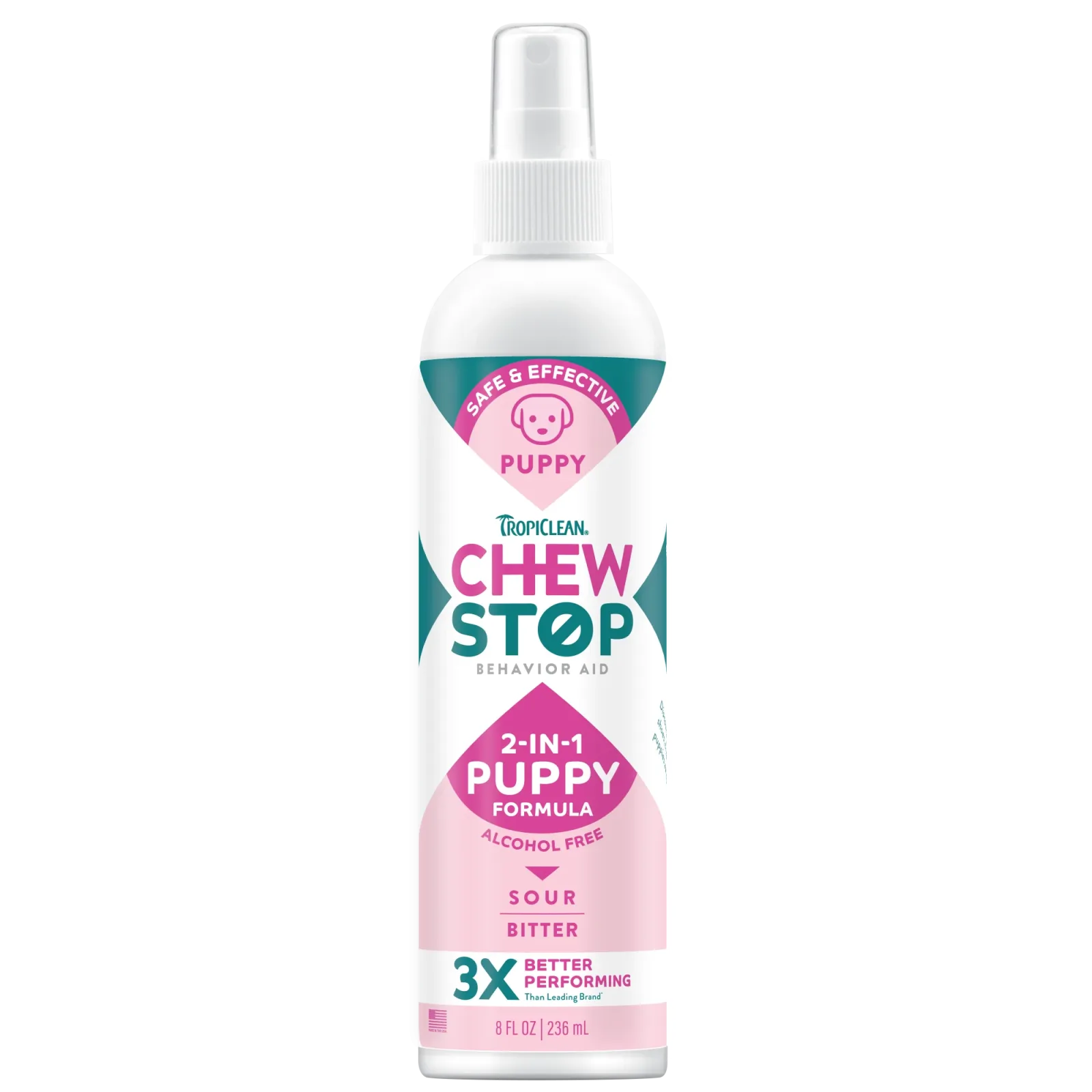 TropiClean Chew Stop Behavior Aid 2in1 Puppy Spray 8 oz