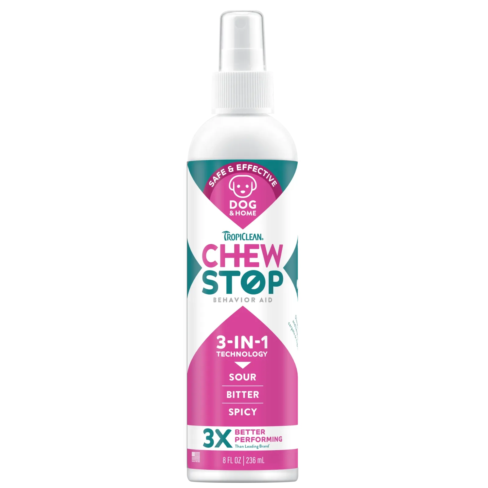 TropiClean Chew Stop Behavior Aid Dog and Home Spray 8 oz