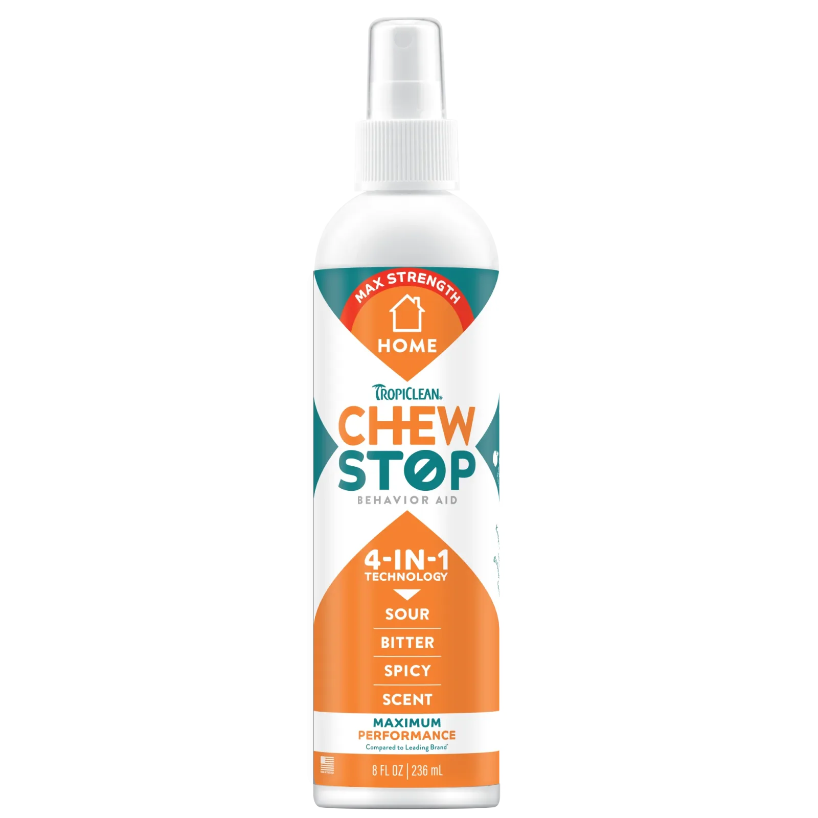 TropiClean Chew Stop Behavior Aid Max Strength Home Spray 8 oz
