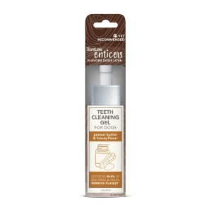 TropiClean Enticers Teeth Cleaning Gel for Dogs Peanut Butter & Honey 2 oz