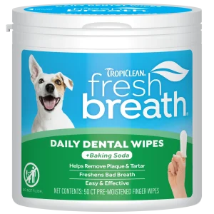 TropiClean Fresh Breath Daily Dental Wipes 50 ct