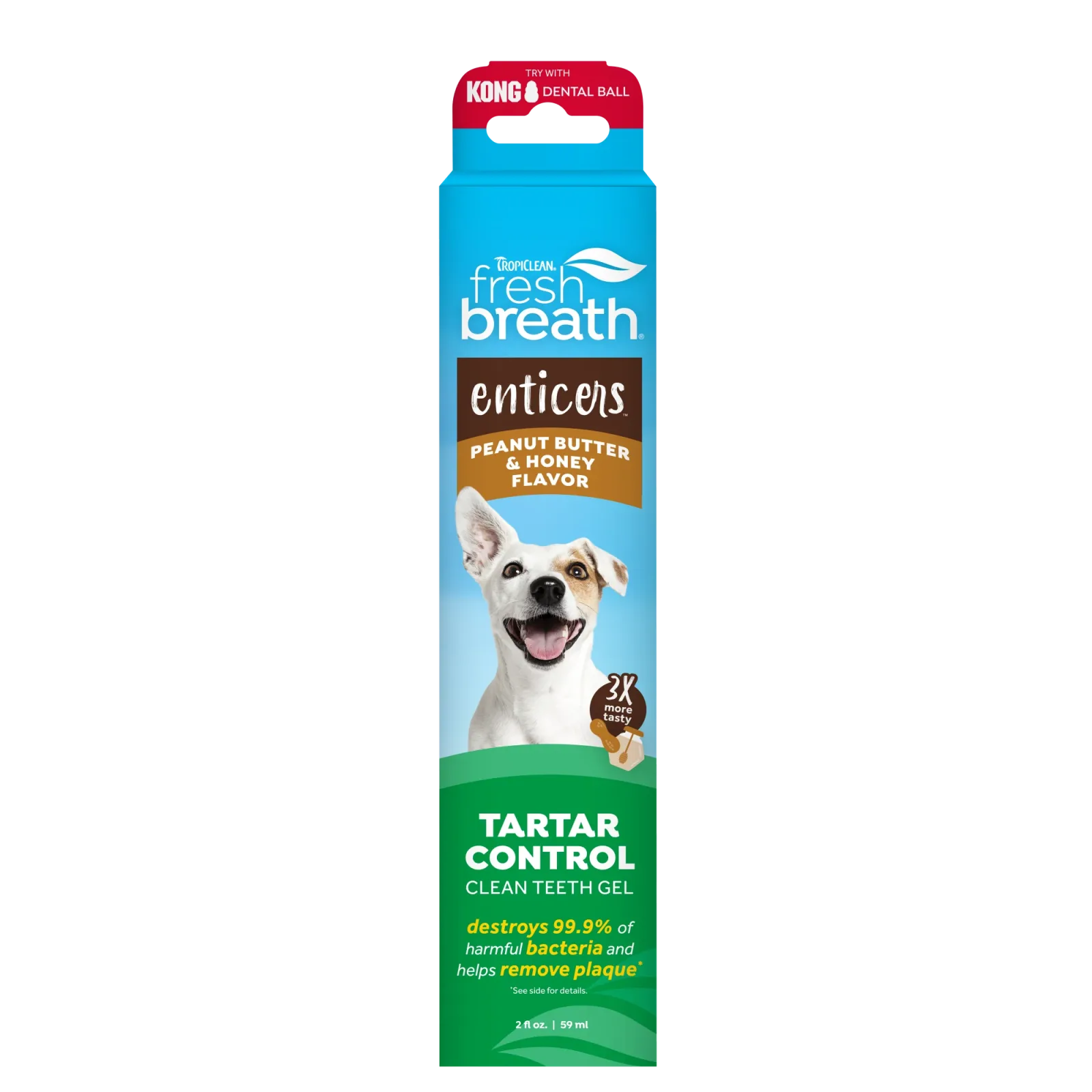 TropiClean Fresh Breath Enticers Teeth Clean Gel Peanut Butter & Honey 2 oz