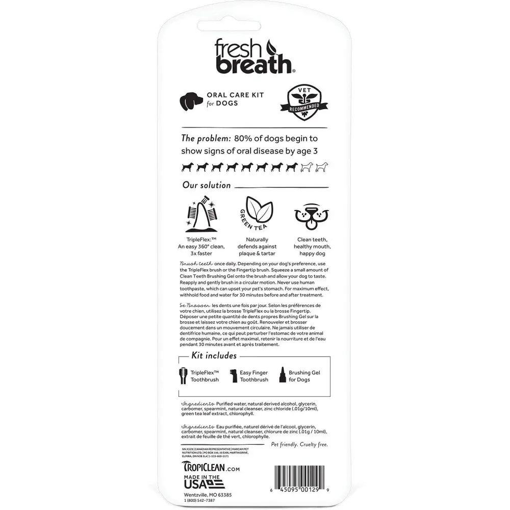 Tropiclean Fresh Breath Oral Care Kit for Dogs - Image 2