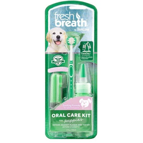 TropiClean Fresh Breath Oral Care Kit for Dogs Puppy - Image 2