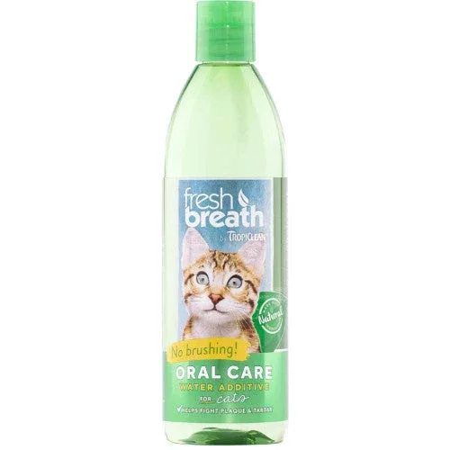 TropiClean Fresh Breath Oral Care Water Additive for Cats 16 Fl. oz - Image 2