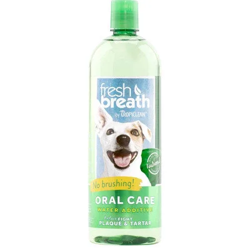 TropiClean Fresh Breath Oral Care Water Additive for Dogs 33.8 fl. oz - Image 2