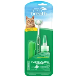 TropiClean Fresh Breath Plaque & Tartar Control Kit for Cats