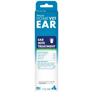 TropiClean HomeVet Ear Mite Treatment 2 oz