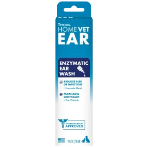 TropiClean HomeVet Enzymatic Ear Wash 4 oz