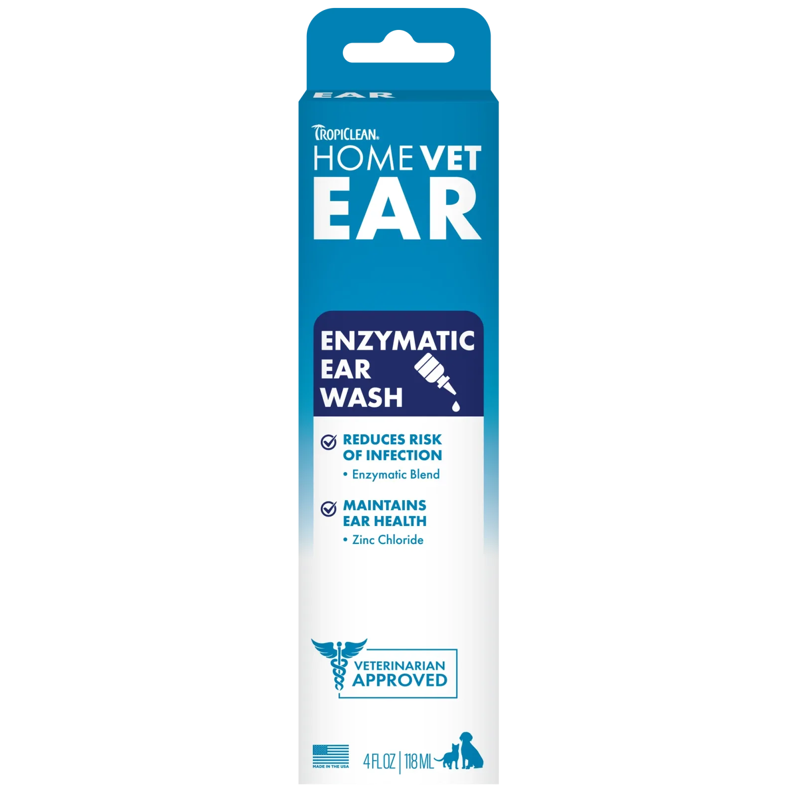 TropiClean HomeVet Enzymatic Ear Wash 4 oz
