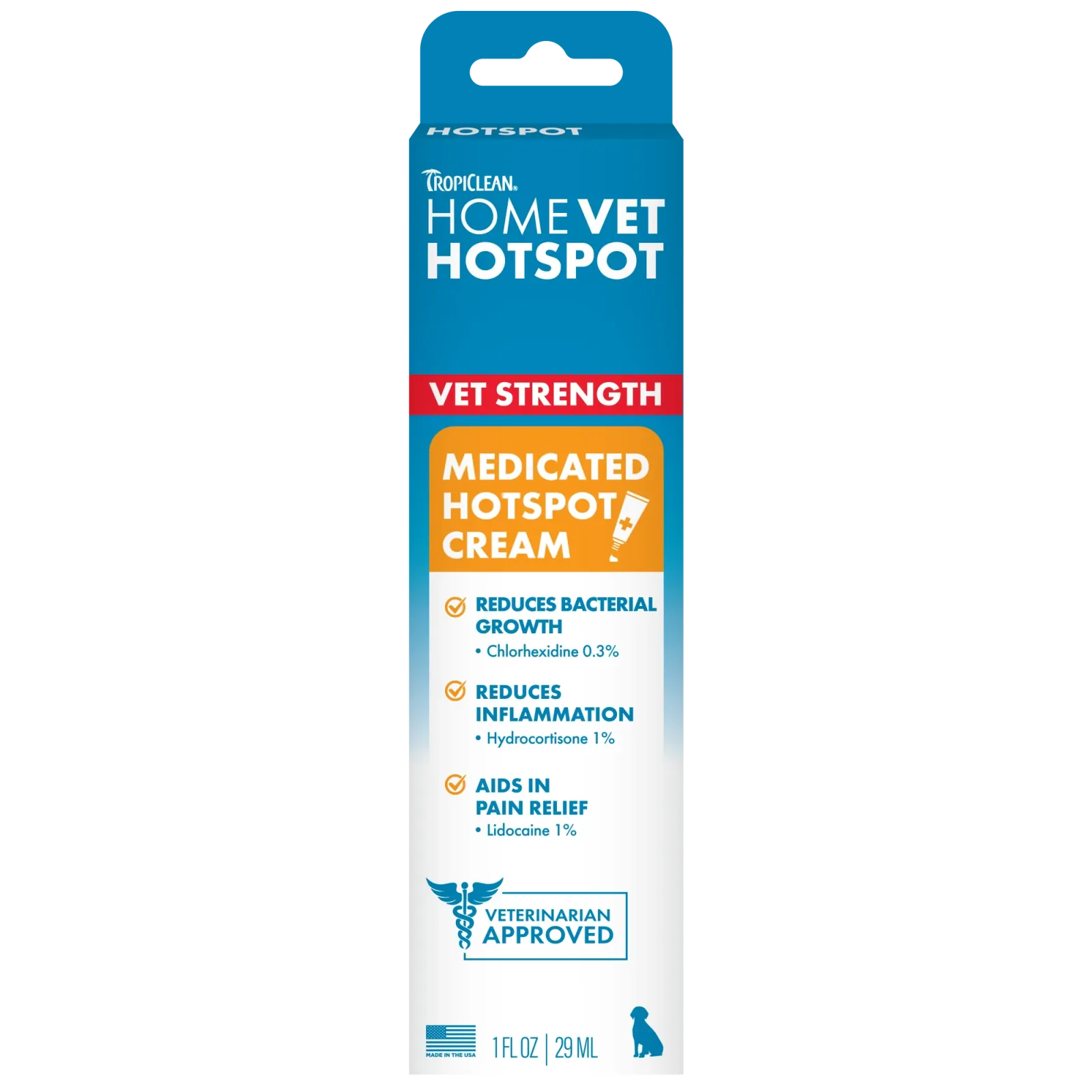 TropiClean HomeVet Medicated Hot Spot Cream 1 oz