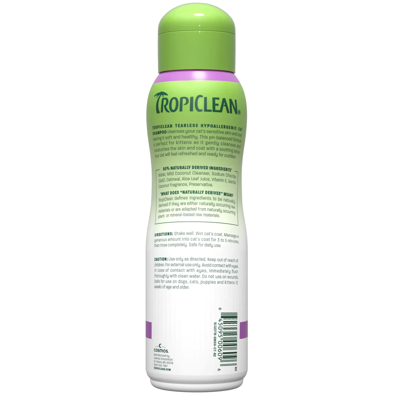TropiClean Hypoallergenic Cat Shampoo, 12oz - Image 2