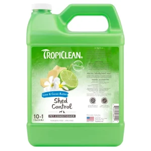 TropiClean Lime & Cocoa Butter Shed Control Conditioner for Pets 1 gal